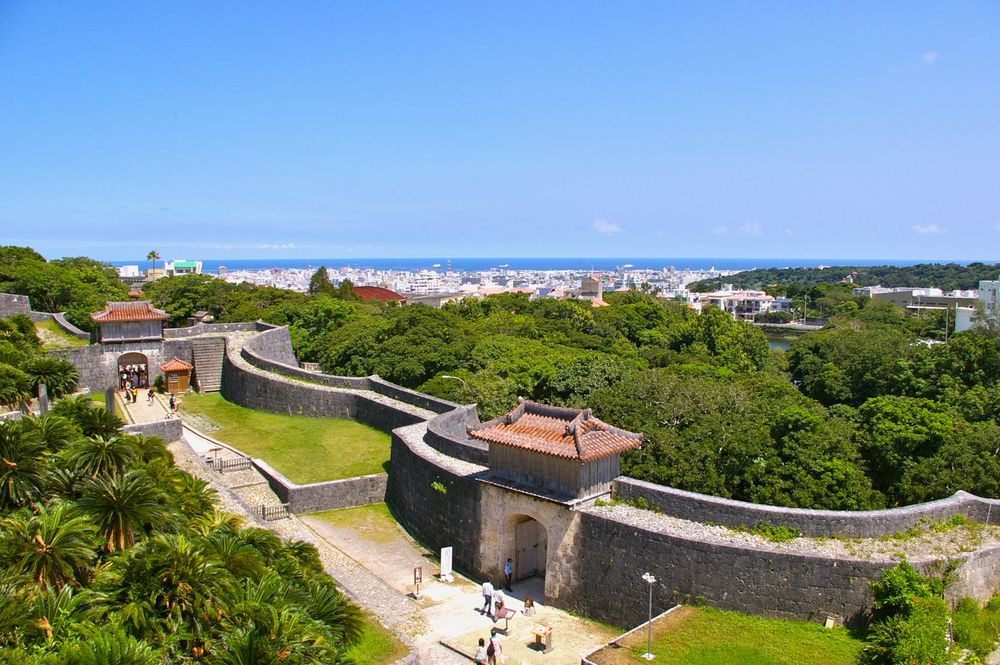 The walls of Shuri Castle in Okinawa